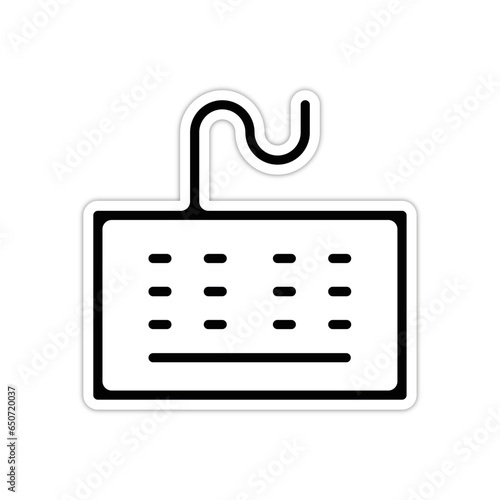 picto logo icones et symbole clavier filaire epais relief