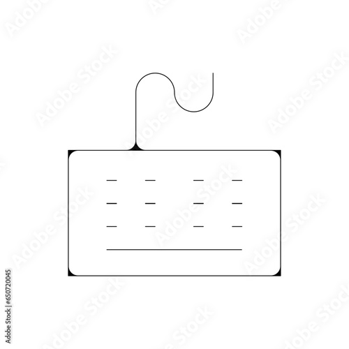 picto logo icones et symbole clavier filaire fin