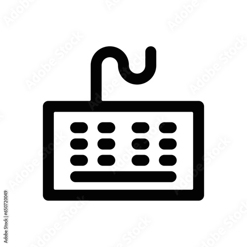 picto logo icones et symbole clavier filaire gras