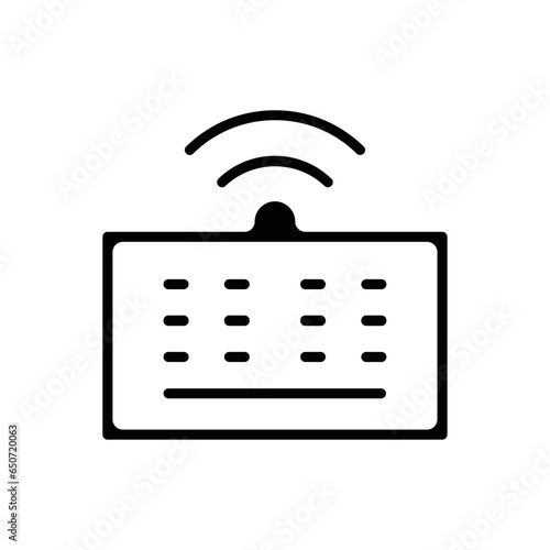 picto logo icones et symbole clavier sans fil connecté epais