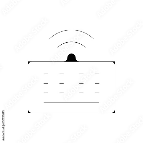 picto logo icones et symbole clavier sans fil connecté fin