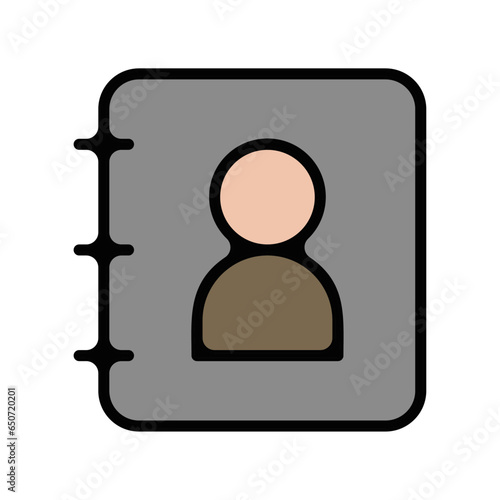 picto logo icones et symbole contact profil cv epais couleur bleu