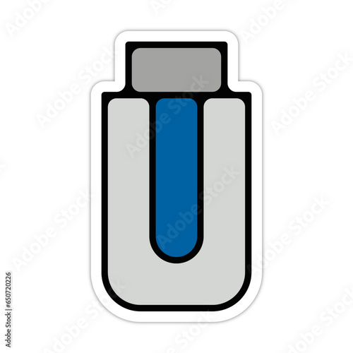 picto logo icones et symbole cle usb disque dur stockage gras couleur bleu relief