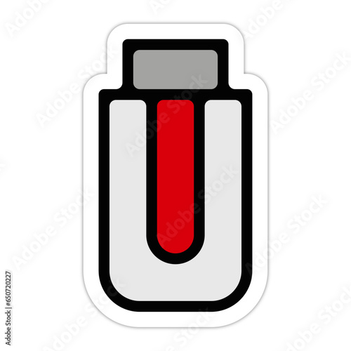 picto logo icones et symbole cle usb disque dur stockage gras couleur rouge relief