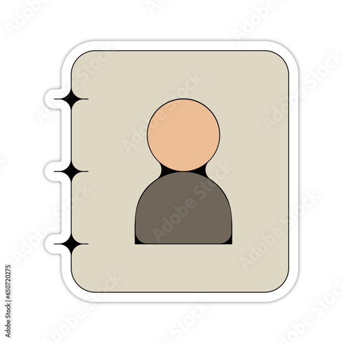 picto logo icones et symbole contact profil cv fin couleur relief