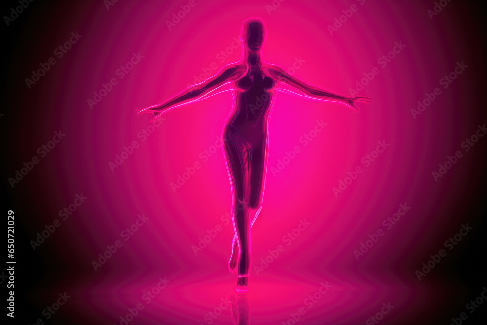 Dynamic Pink Dance Pose Dynamic Pink Dance Pose