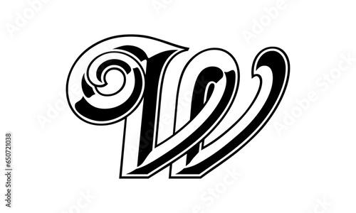 Luxury letter w logo