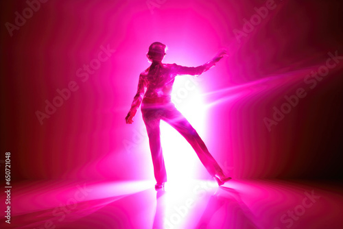 Funky Pink Dance Silhouette