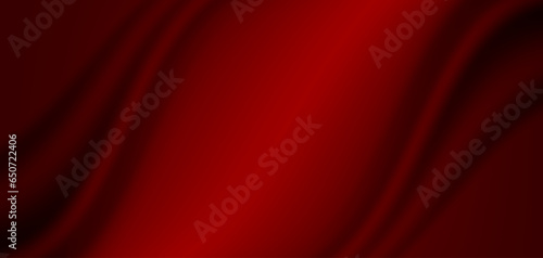 Abstract background, fabric waves or wavy lines, red silk or textiles for background. Elegant red background or dark wallpaper.	