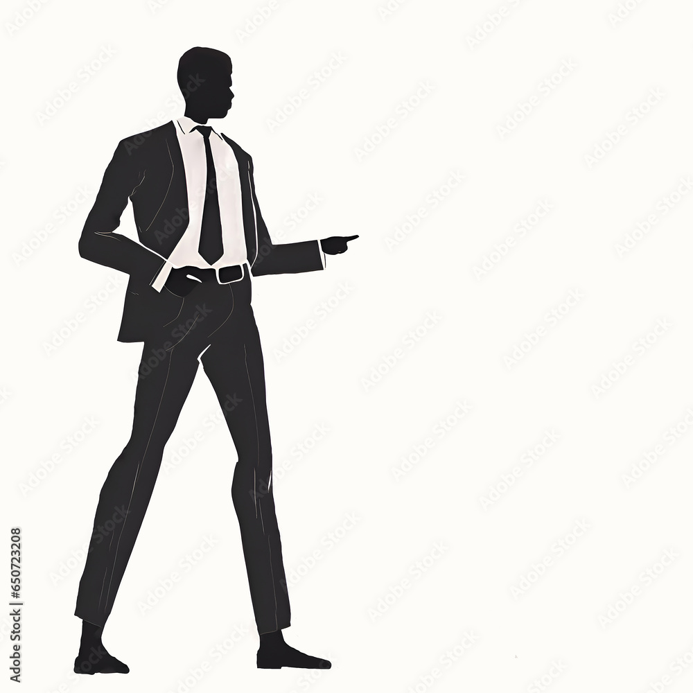 Young businessman on a white background. Place for text. Young businessman on a white background. Place for text.