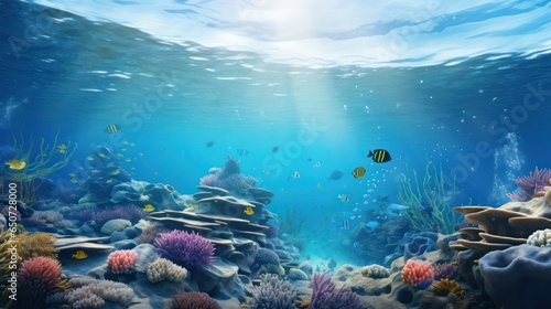 Coral reefs in the sea © Sania