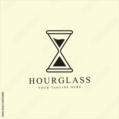 hourglass line art graphic design icon template simple creative vector illustration