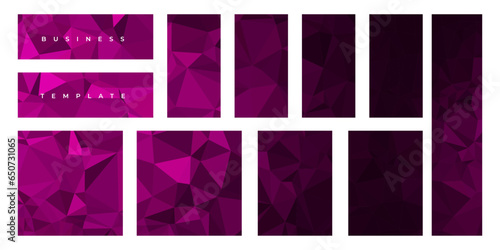 set of pink beauty best business background template