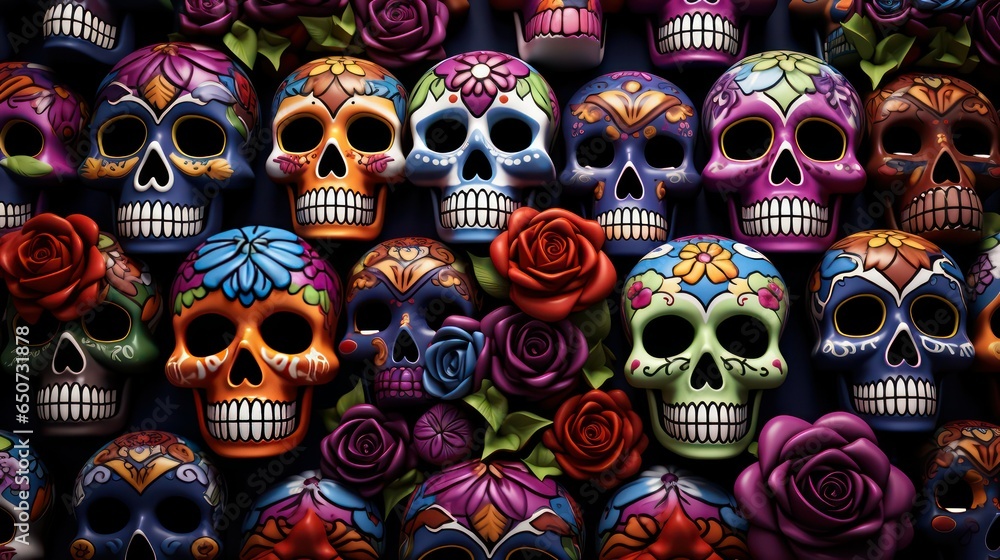 colorful face skulls colorful face skulls