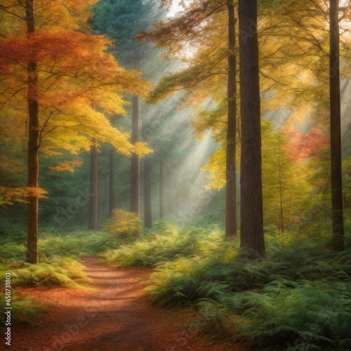 The Elegance of Watercolor Forest Scenes, Generative AI © Sohel