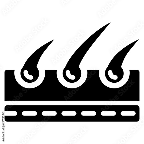 Hair Growth Glyph Icon