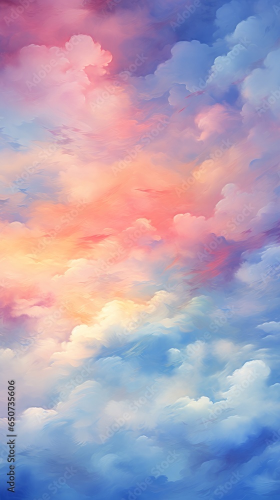 A vibrant sky filled with fluffy clouds
