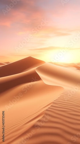 A stunning sunset over a desert landscape