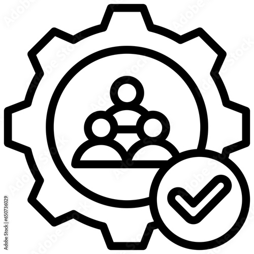 Team Work Outline Icon