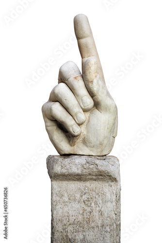 Rome, the Right Hand of the Colossal statue of Constantine, , PNG file, isolated item