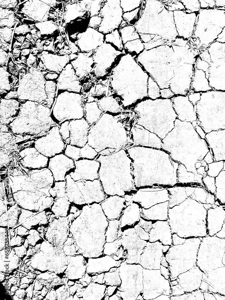 natural dry soil. cracked earth texture