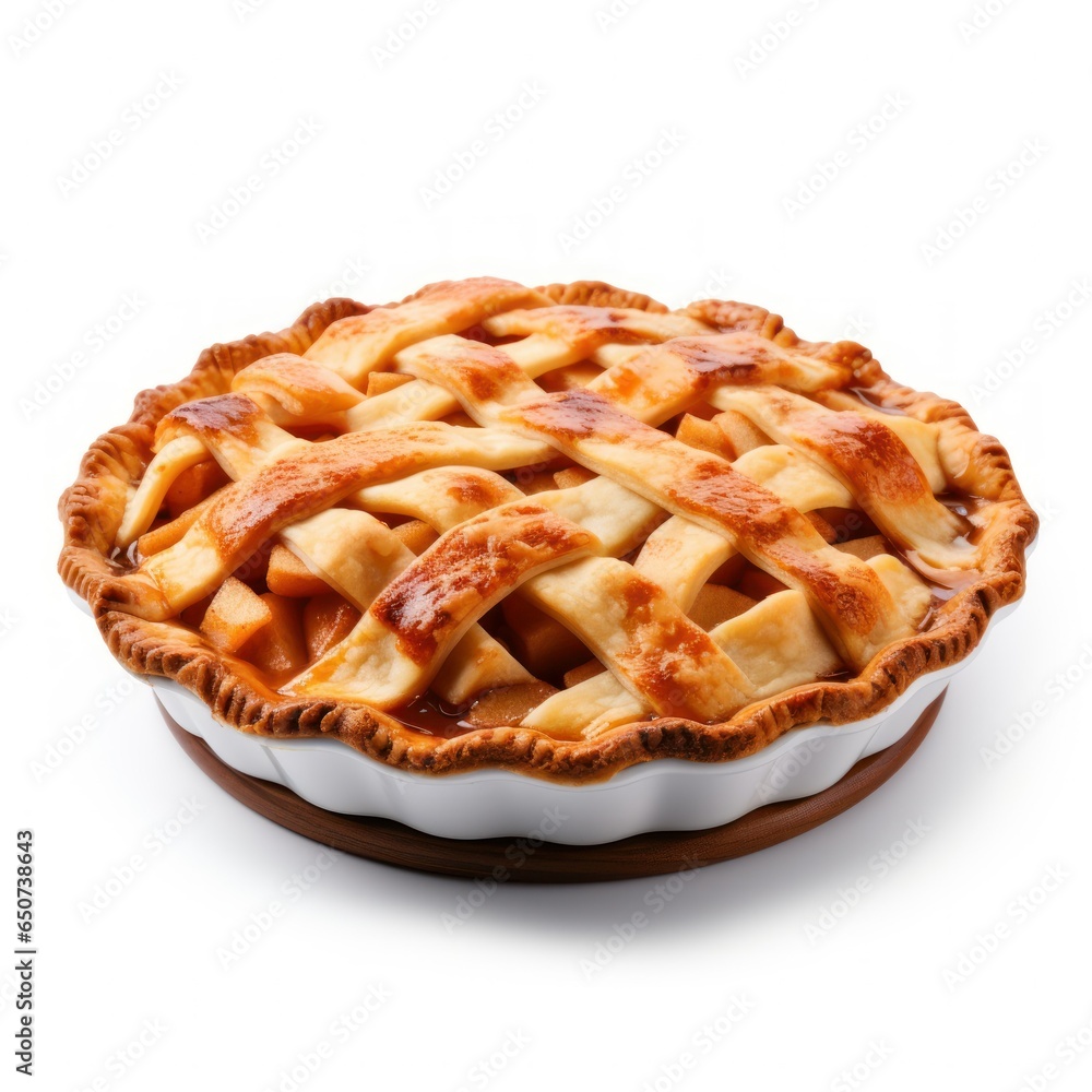 fresh apple pie in white background, beautiful dessert apple pie fresh apple pie in white background, beautiful dessert apple pie