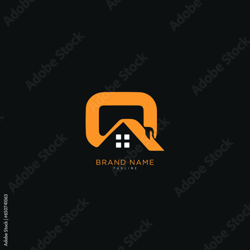 Alphabet letter Initial Q, QQ logo premium business typeface, minimal, innovative concept, creative, symbol, sign, Monogram, vector, startup, template graphic design.