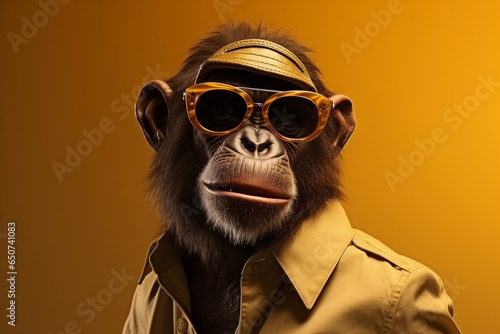 Face animal jungle primate ape portrait africa wildlife wild monkey gorilla black
