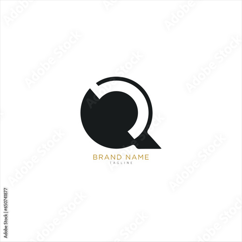 Alphabet letter Initial Q, QQ logo premium business typeface, minimal, innovative concept, creative, symbol, sign, Monogram, vector, startup, template graphic design.