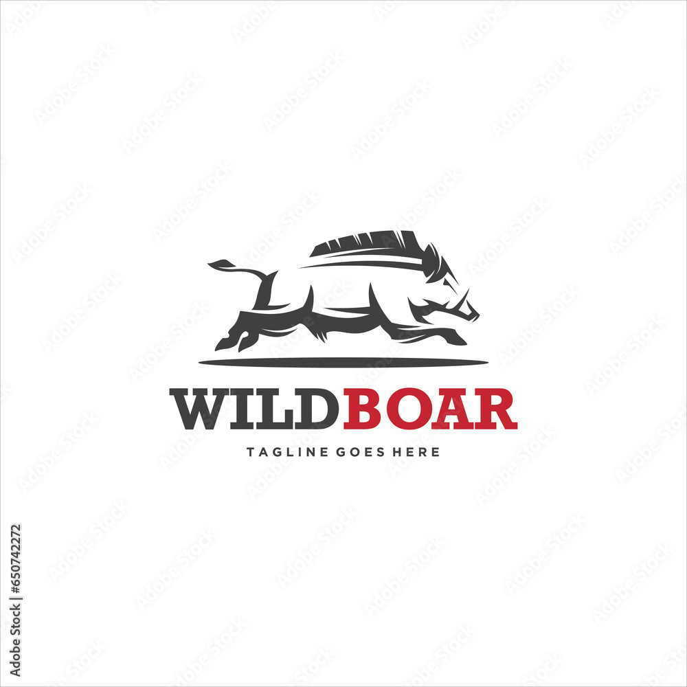Wild Boar Warthog Logo Design Vector Image Wild Boar Warthog Logo Design Vector Image
