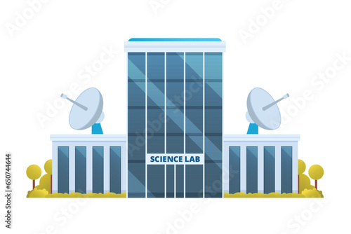 Vector Laboratory building for city illustration	