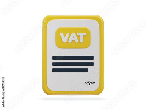 vat icon 3d illustration
