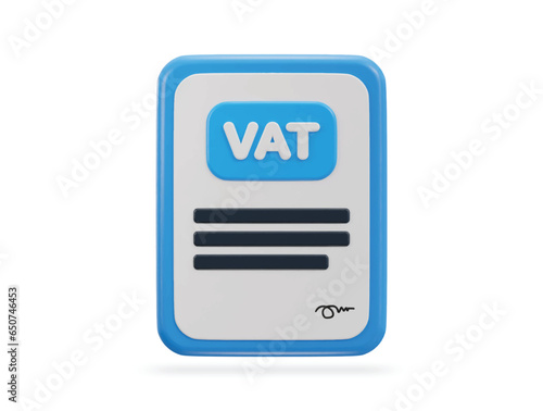 vat icon 3d illustration