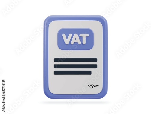 vat icon 3d illustration