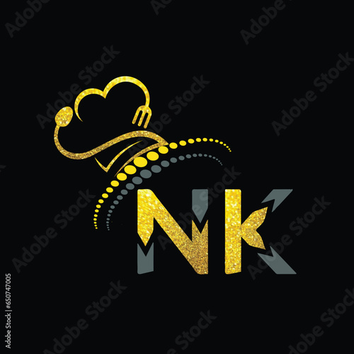 

Vector letter nk logo