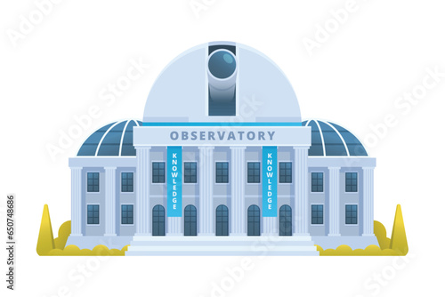 Vector Observatory buildings for city illustration