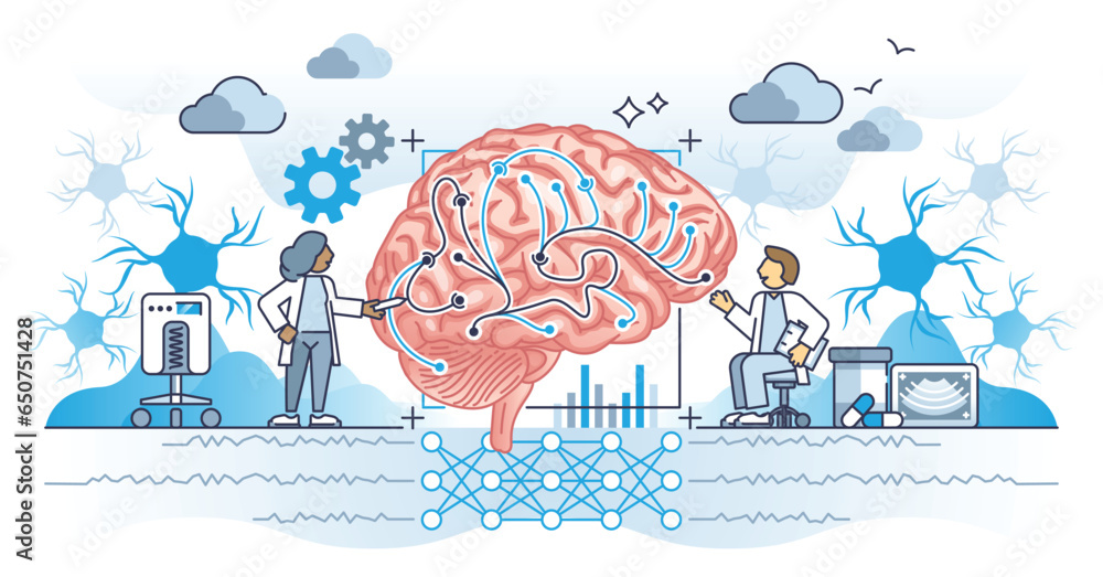Neuroscience As Science About Brain Neurons Medical Process Outline