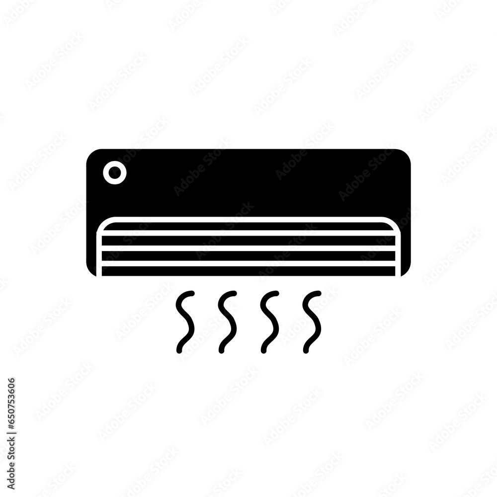 AC unit icon, Air Conditioner symbol flat illustration on white background..eps AC unit icon, Air Conditioner symbol flat illustration on white background..eps
