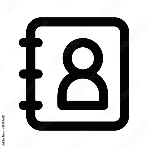 picto logo icones et symbole contact profil cv fin gras