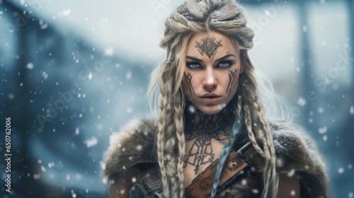 Valor and Grace: A Shield Maiden's Triumph in Battle