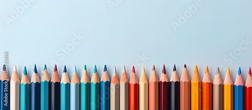 copy space image of with isolated pencils
