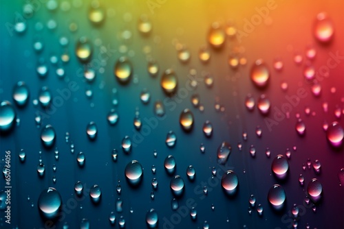 Wallpaper Mural Small raindrops on a vibrant gradient mixed color background, a harmonious blend Torontodigital.ca