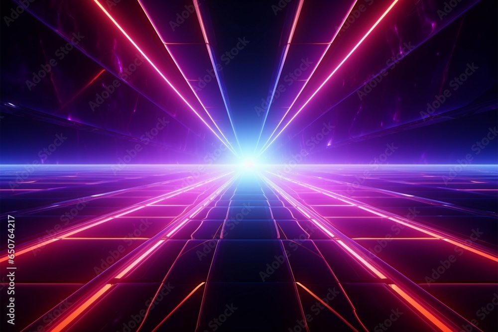 Vibrant 3D neon lights dynamic dark scene, speeding glowing lines Vibrant 3D neon lights dynamic dark scene, speeding glowing lines