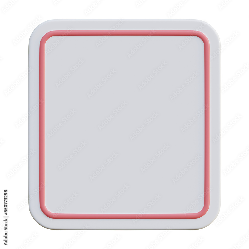 Square shape with frame For designing infographics, 3D renders Square shape with frame For designing infographics, 3D renders