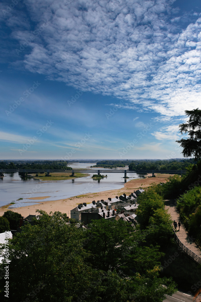 View of the River Loire in France, Saumur.