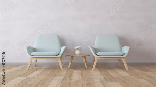 A single armchair in Scandinavian style