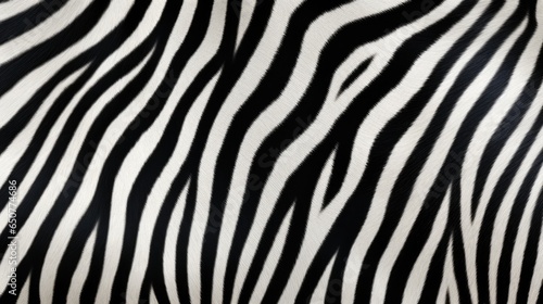 Close-up of black and white zebra fur print background. Animal skin backdrop for fashion  textile  print  banner