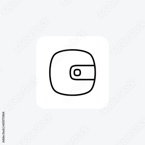 Wallet Computer Hardware, Computer Component  Line Style Oultine Icon