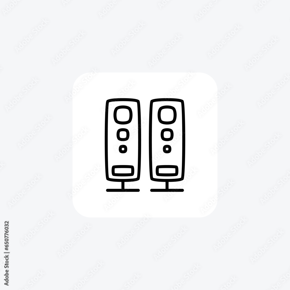 Home Theater Computer Hardware, Computer Component Line Style Oultine Icon Home Theater Computer Hardware, Computer Component Line Style Oultine Icon