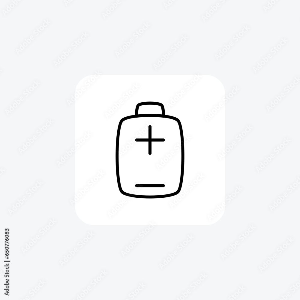 Battery Computer Hardware, Computer Component Line Style Oultine Icon Battery Computer Hardware, Computer Component Line Style Oultine Icon